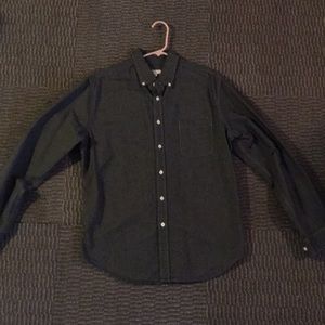 Merona Men’s Long Sleeve Dress Shirt Black/Grey L